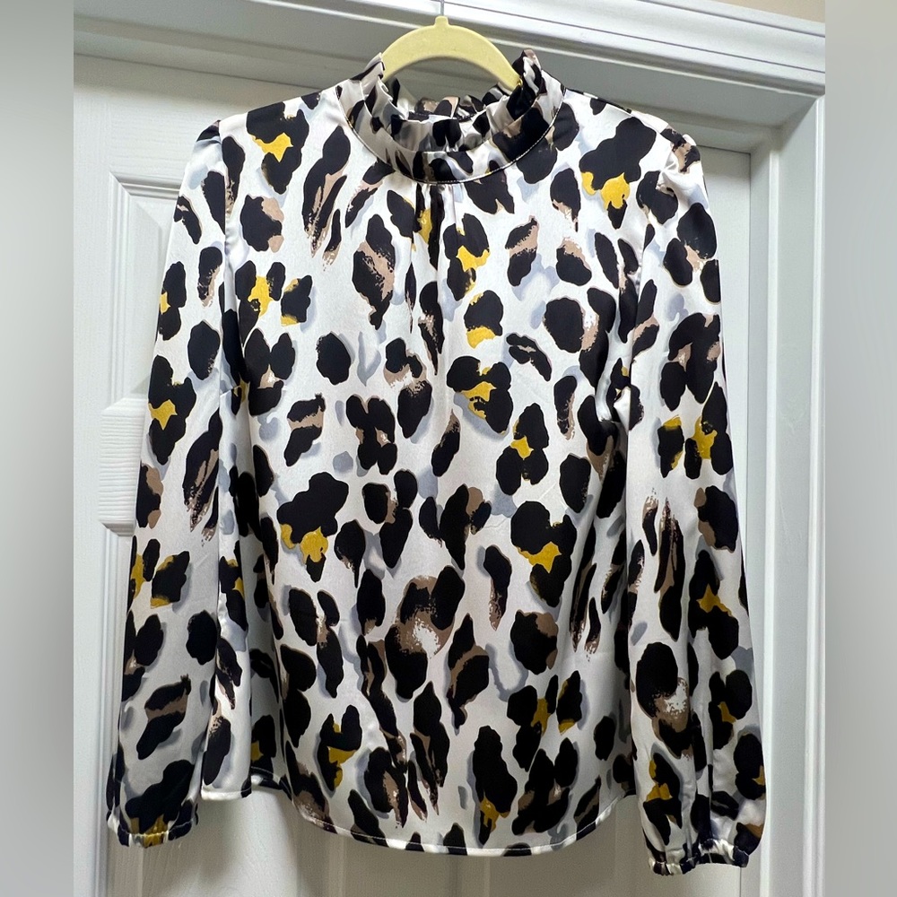Women’s Leopard Print Blouse, Size: Large